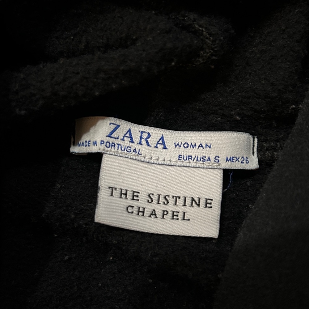 ZARA Sistine Chapel Cropped Hoodie - Picture 8 of 13